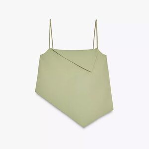 Zara Olive Green Asymmetrical Camisole